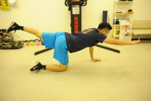 体幹トレーニング　knee to elbow