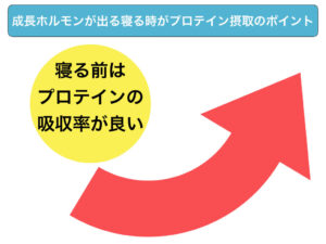 寝る時にプロテインを飲むのが良い