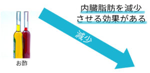 お酢に内臓脂肪を減少させる効果がある