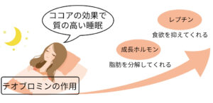 ココアの安眠効果でダイエット効果が上がる